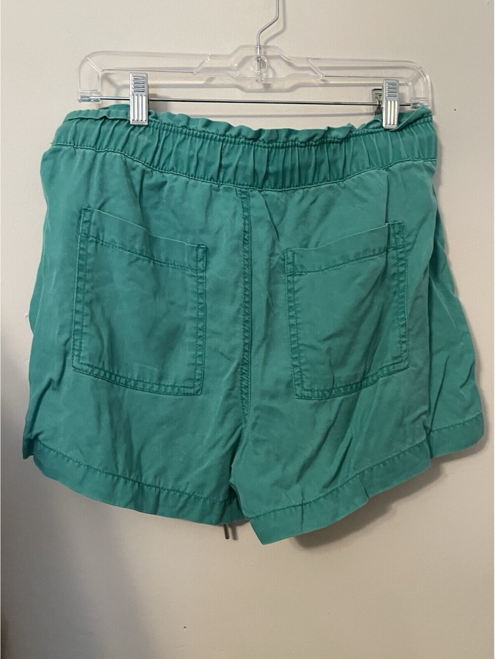 LOFT Green Drawstring High Waist Casual Shorts Women Small S Pull On Elastic - Picture 3 of 5